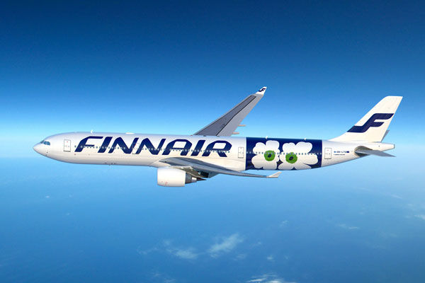 フィンエアー、マリメッコとコラボで新塗装機「ウニッコ」 年末から