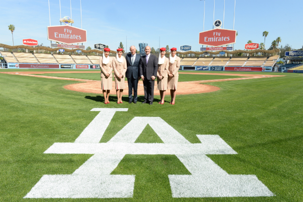 Emirates-and-LA-Dodgers-Press-Conference---Dodger-Stadium-Field