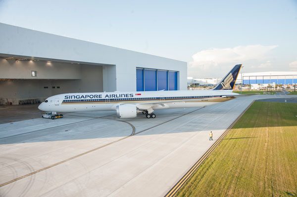 シンガポール航空（ボーイング787-10型機）
