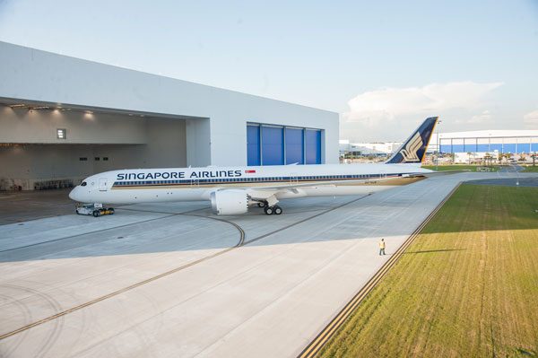 シンガポール航空（ボーイング787-10型機）