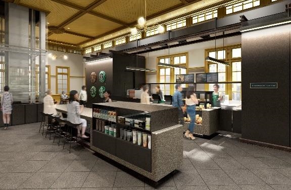 スターバックスコーヒー、復原工事終える門司港駅に新店舗オープン　3月10日に