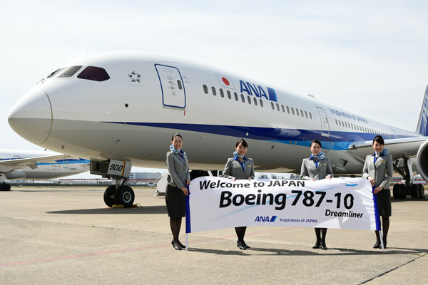 ANA（ボーイング787-10型機）