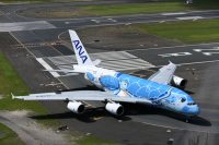 ANA（エアバスA380型機、ダニエル・K・イノウエ国際空港）