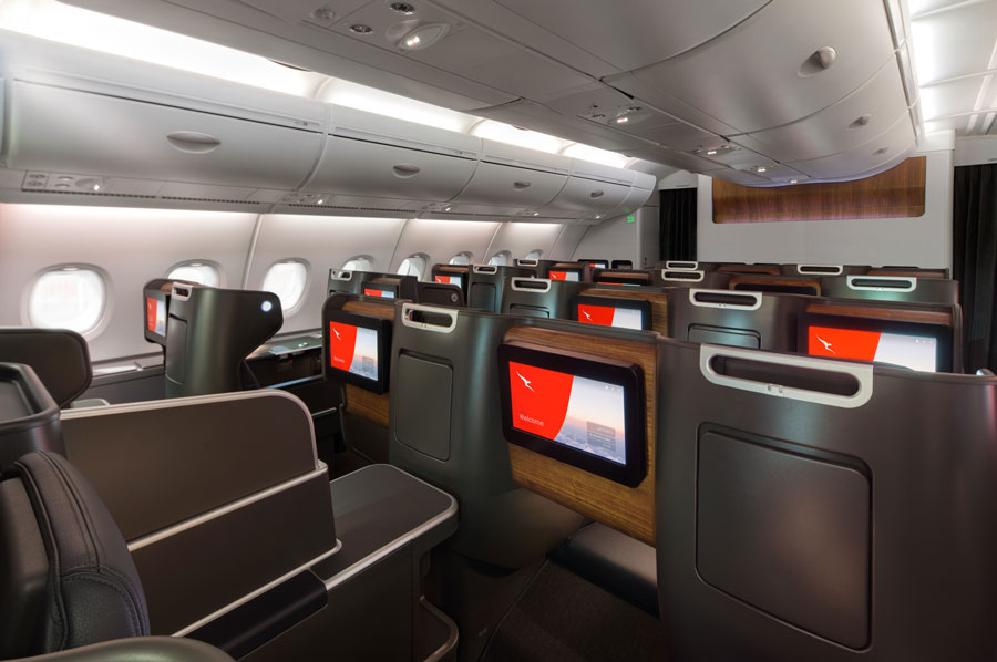 カンタス航空、エアバスA380型機、ビジネスクラス