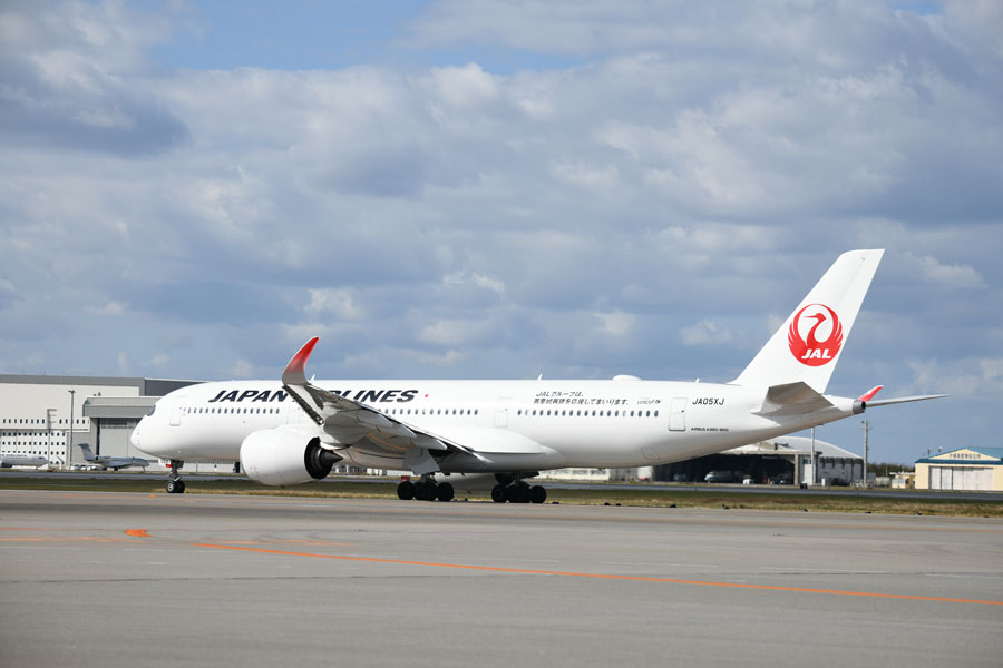 JAL（エアバスA350-900型機）