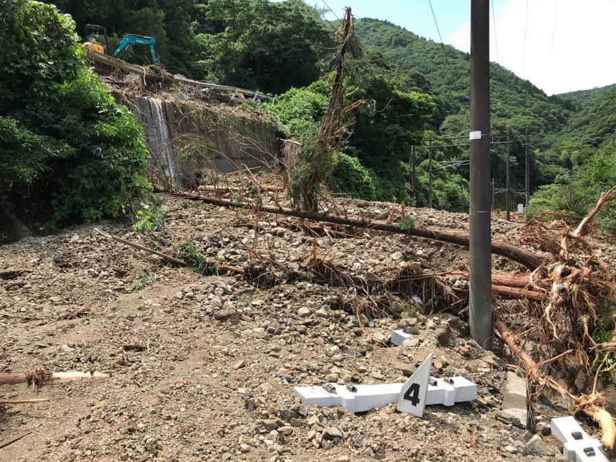 肥薩おれんじ鉄道　被災状況（海浦～佐敷駅間）