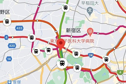 googleマップ　列車位置情報