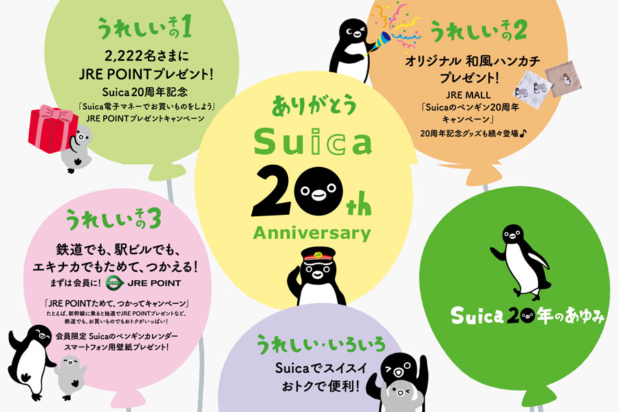 JR東日本、「Suica」のサービス開始20周年で記念企画 - TRAICY