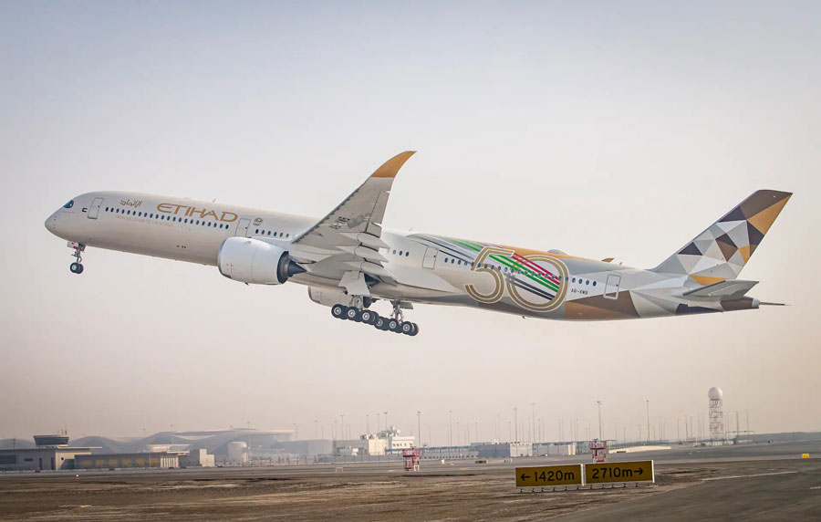 エティハド航空（エアバスA350-1000型機）