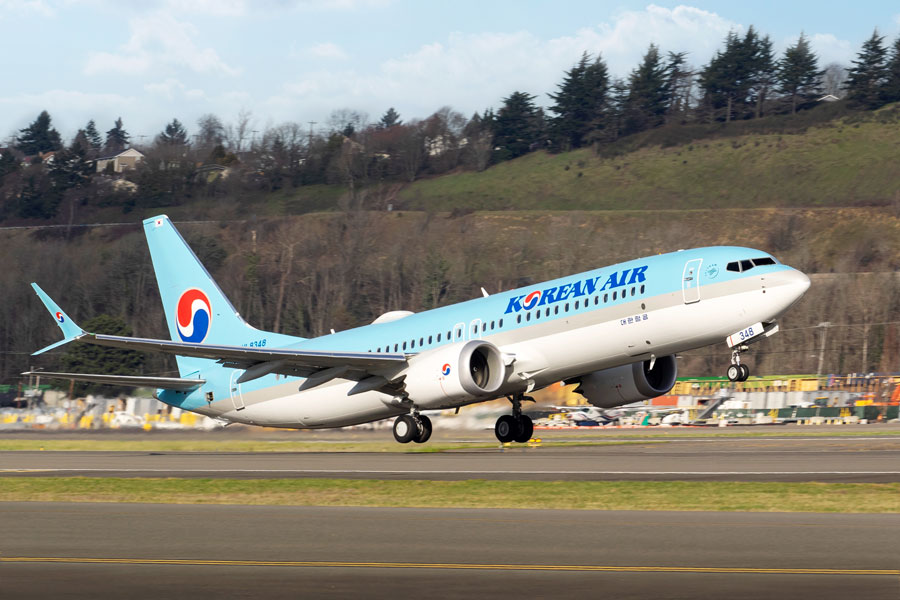 大韓航空（ボーイング737-8型機）