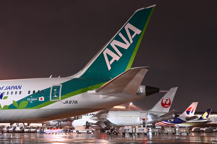 緑の塗装の「ANA Green Jet」がデビュー 数年運航、当面は欧米