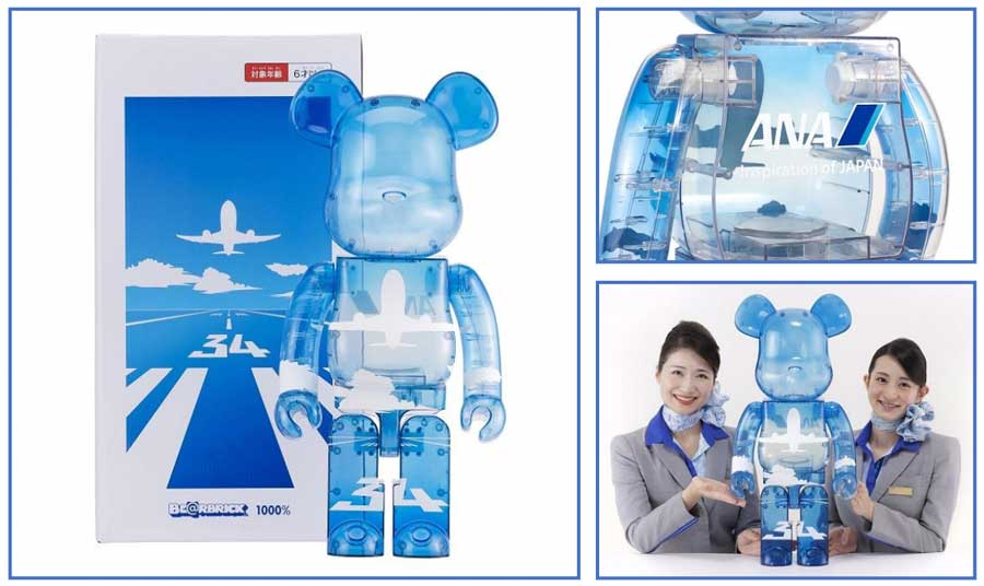 特大サイズの「BE@RBRICK for ANA」、抽選販売を実施 - TRAICY