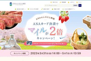 ANAのふるさと納税 マイル2倍