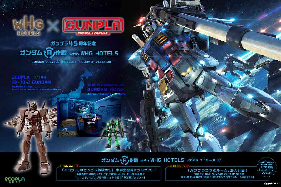 WHG Hotels Collaborates with Gundam for ‘Gundam R Project with WHG HOTELS’ at 32 Locations Across Japan