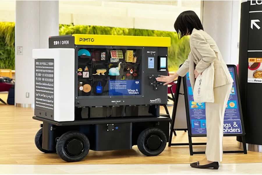 Narita International Airport Conducts Trial of Unmanned Mobile Sales ‘PIMTO’ at Terminal 1