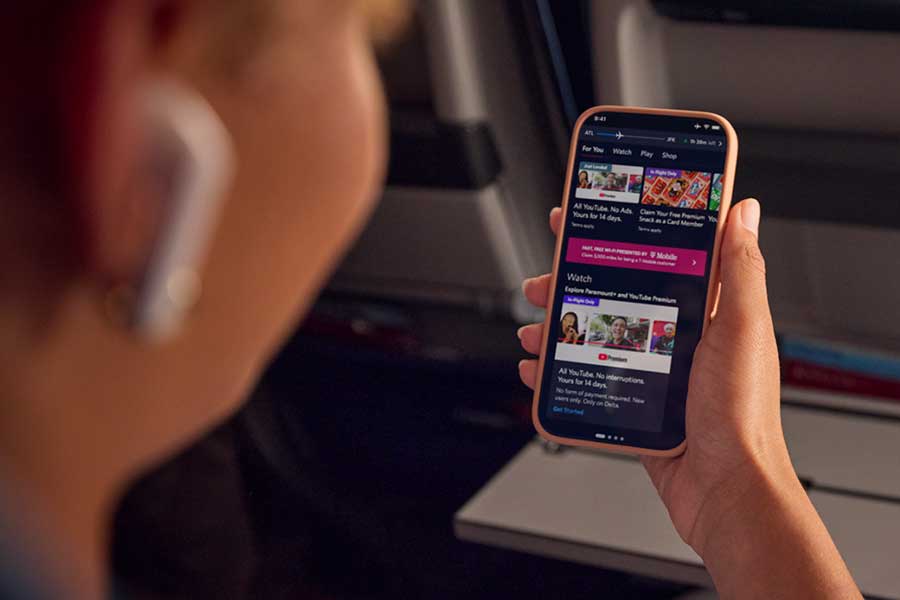 Delta Air Lines Enables Onboard YouTube and YouTube Premium