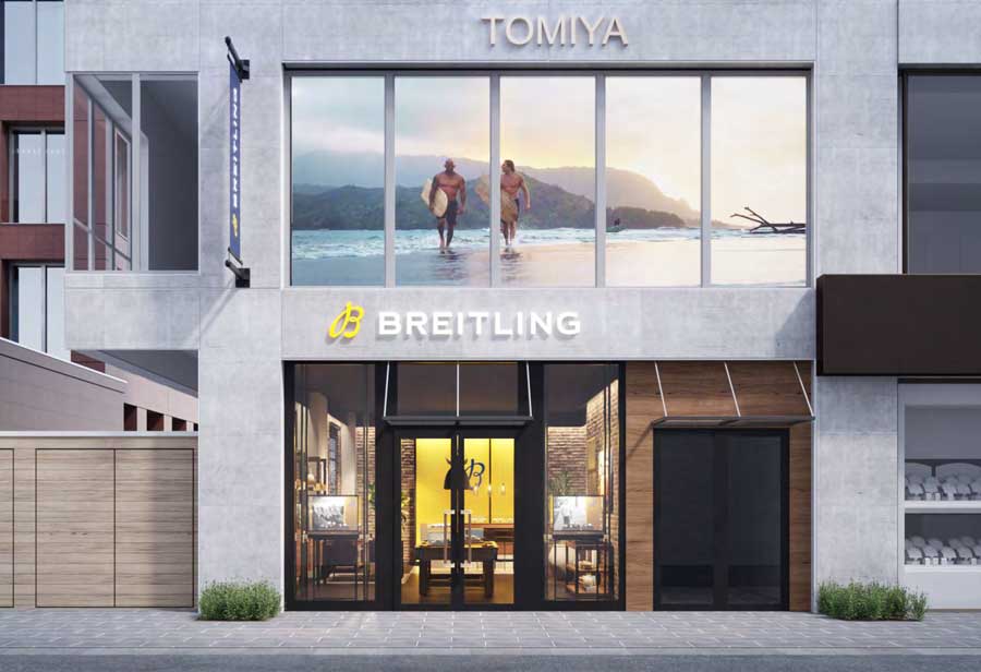 Breitling Boutique Fukuoka Tenjin Relocates and Reopens with 321-inch LED Display