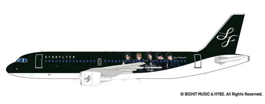 Star Flyer to operate TOMORROW X TOGETHER ‘The Magic World JET’ A320 (JA25MC) Nov 17–Apr 30, 2026