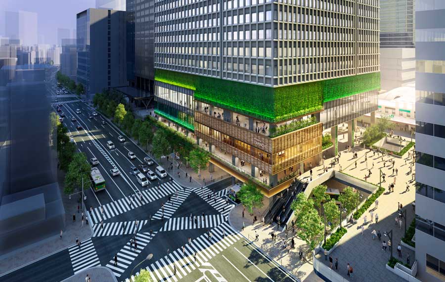 JR East, Mitsui Fudosan, and Morinaga Milk Break Ground on Tamachi Station West Exit Redevelopment