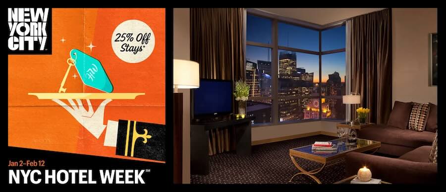 NYC Hotel Week: 25% Off at Over 140 Hotels in New York City