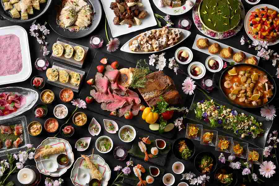 ホテル椿山荘東京、春のランチ＆ディナービュッフェ
