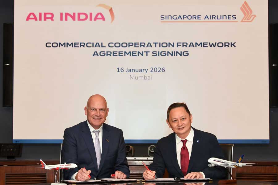 Singapore Airlines and Air India Agree on Framework for Joint Business Cooperation