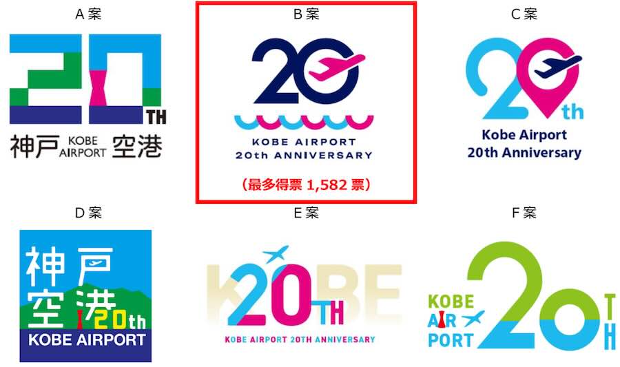 Kobe Airport Unveils 20th Anniversary Logo