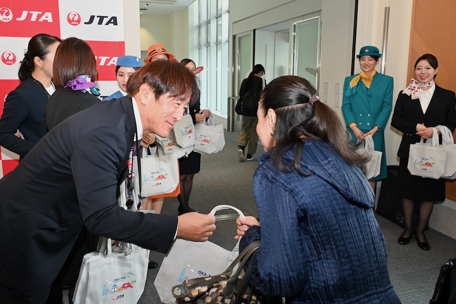Boarding gate for inaugural Naha–Taipei flight