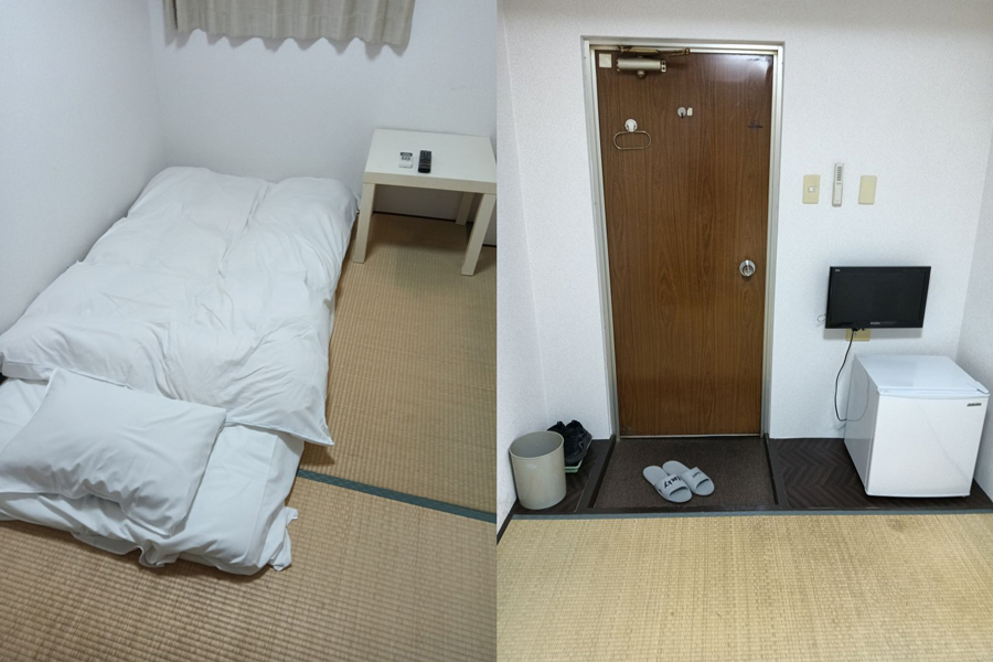 Three-tatami Japanese-style guest room at Hotel Lucky