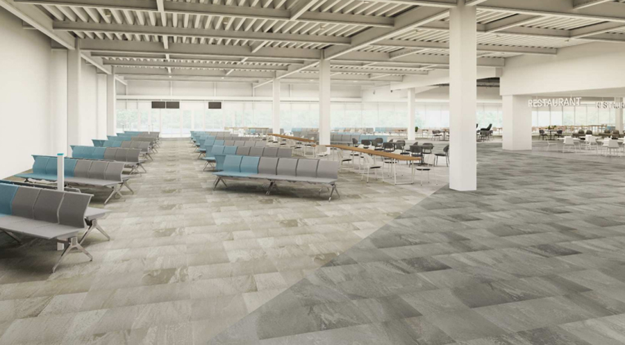 Boarding waiting area at Kansai International Airport Terminal 2 domestic area