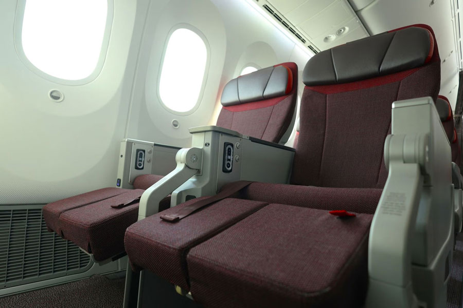 Air India Boeing 787-8 premium economy cabin