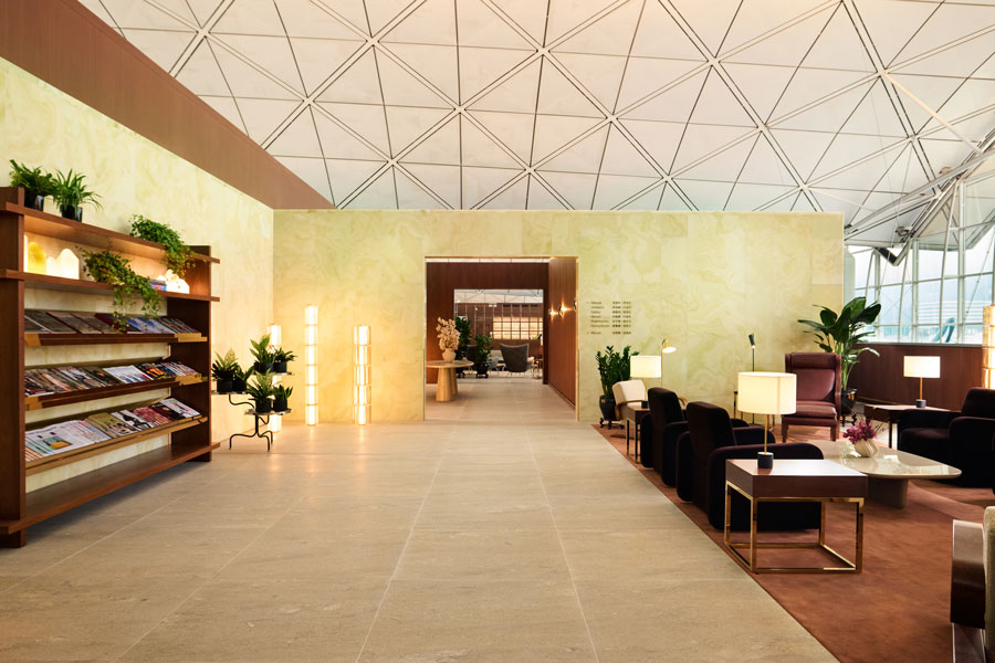 Cathay Pacific The Wing First Class Lounge interior 2