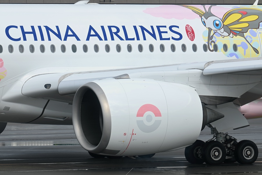 Pikachu Jet CI2 cabin signage and decorations