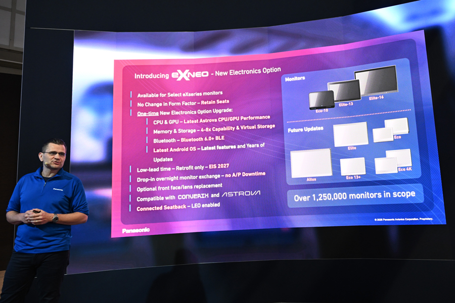 eXNeo system showcased by Panasonic Avionics