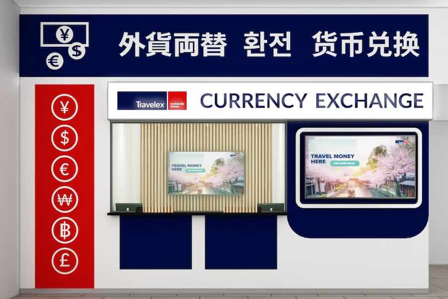 Travelex Outlet in Hiroshima Airport International Arrivals Lobby Reopens After Renovation