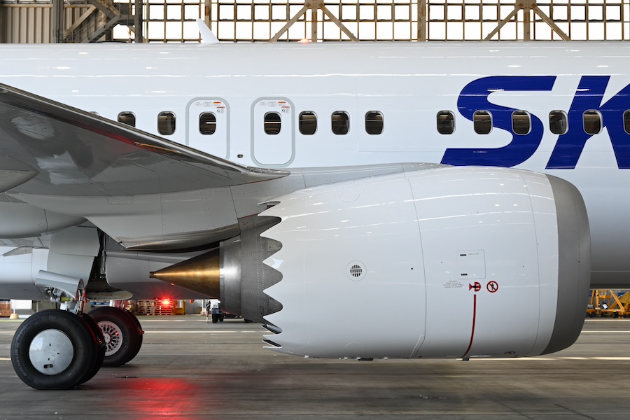 Skymark 737-8 red heart winglets
