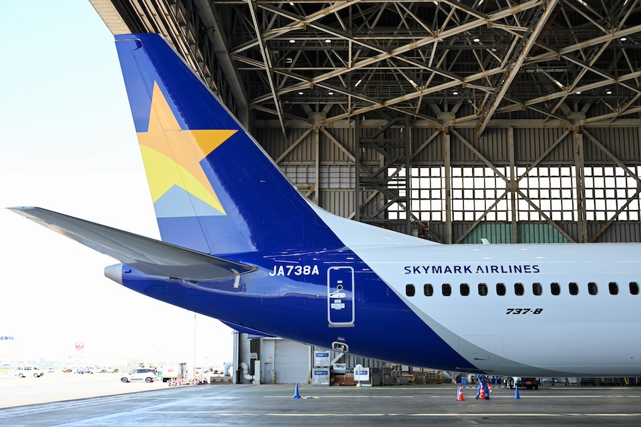 Skymark 737-8 tail and winglets