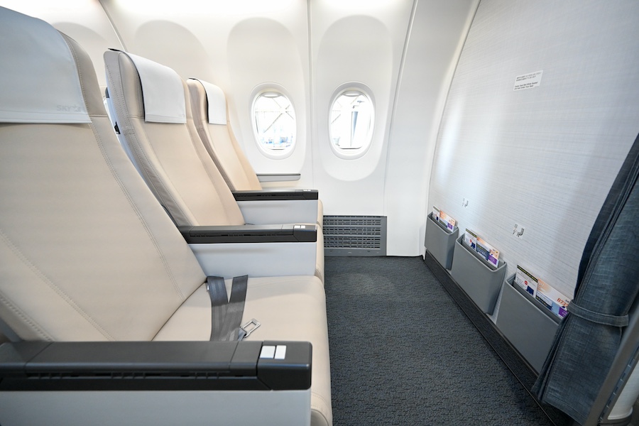 Skymark 737-8 cabin front section