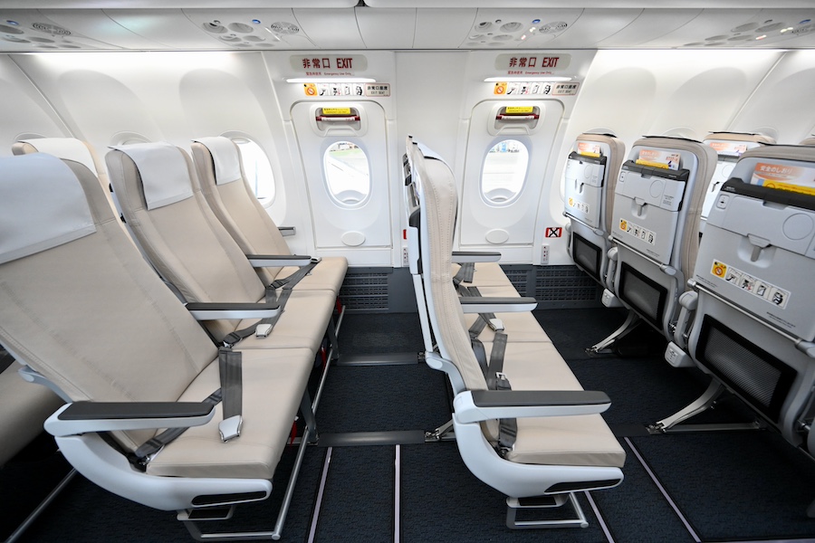 Skymark 737-8 galley area