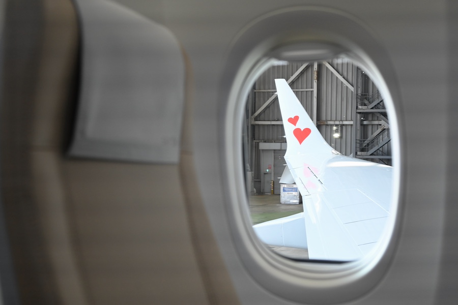 Skymark 737-8 engine close-up