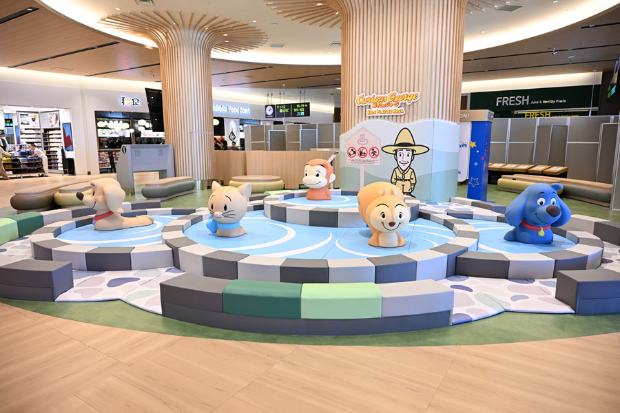 Interior view of the renovated international departure area at Kansai International Airport