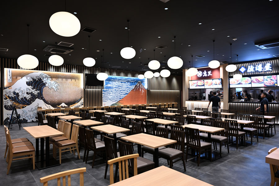 Dining area near the international departure gates at Kansai International Airport