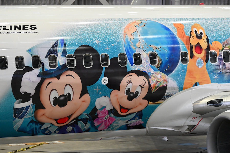 Close-up of Jubilee Blue fuselage design
