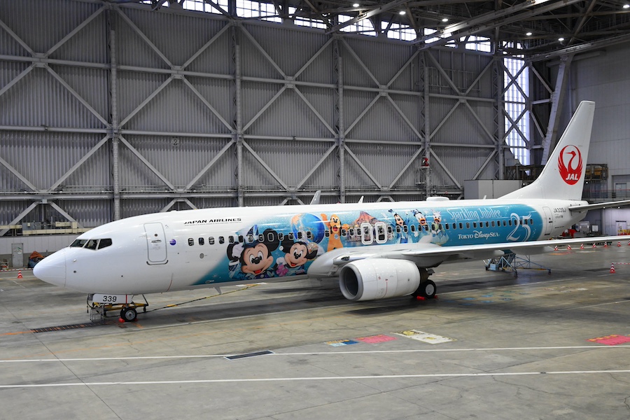 Side view of the JAL Jubilee Express special livery