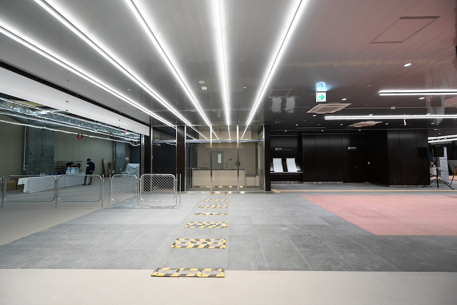 JR transfer ticket gates being prepared for the June 13 start of service