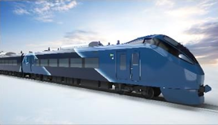 Interior image of JR East Luna Azul private compartment