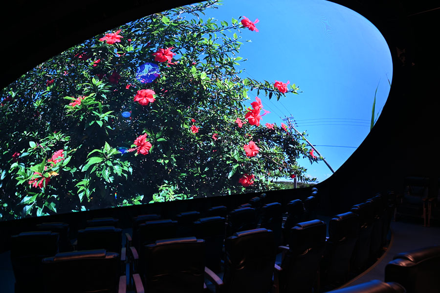 LED dome planetarium interior
