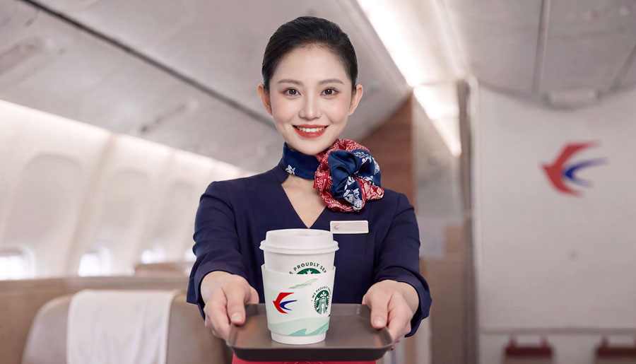 China Eastern Airlines Introduces Starbucks Coffee in First and Business Class