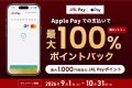 「JAL Pay Apple Payで最大100%ポイントバックキャンペーン」