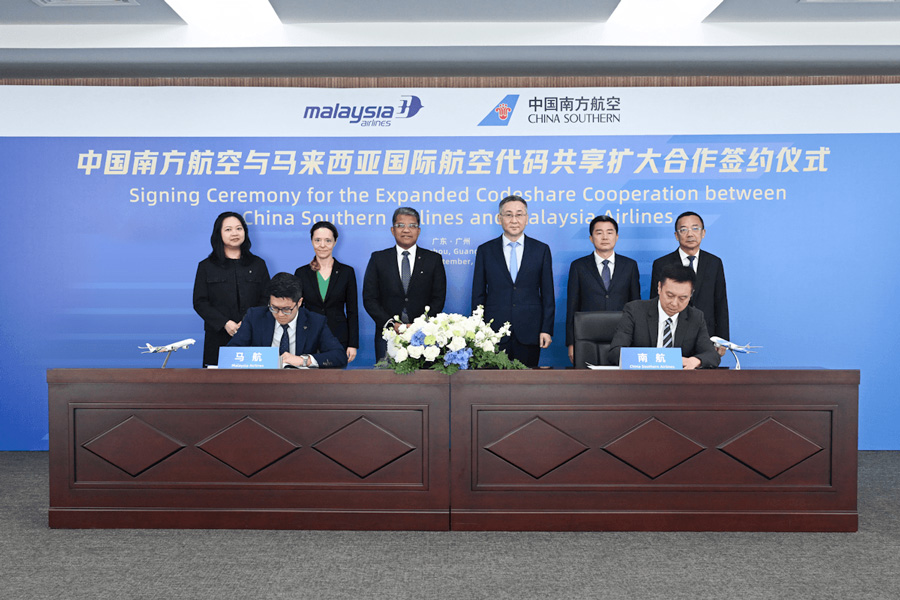 Malaysia Airlines and China Southern Expand Codeshare Network